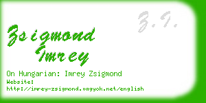 zsigmond imrey business card